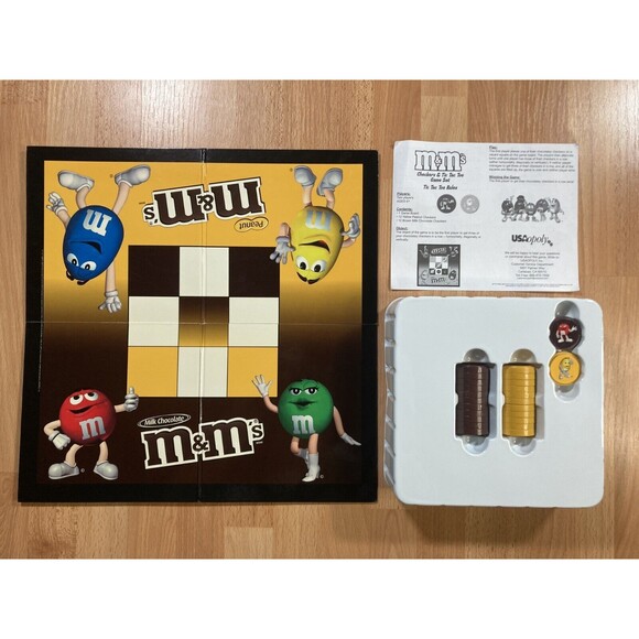 USAoploy M&M’s Checkers & Tic Tac Toe Game Set (2007) New open package - Picture 2 of 4